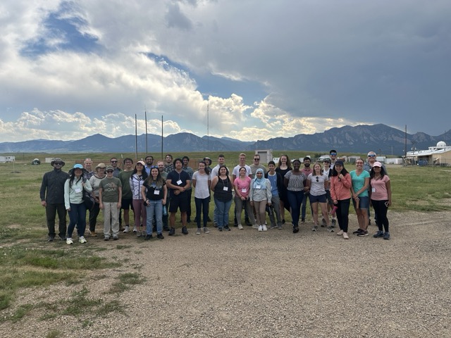 Group photo from 2023 colloquium visit to the NSF NCAR Marshall Site