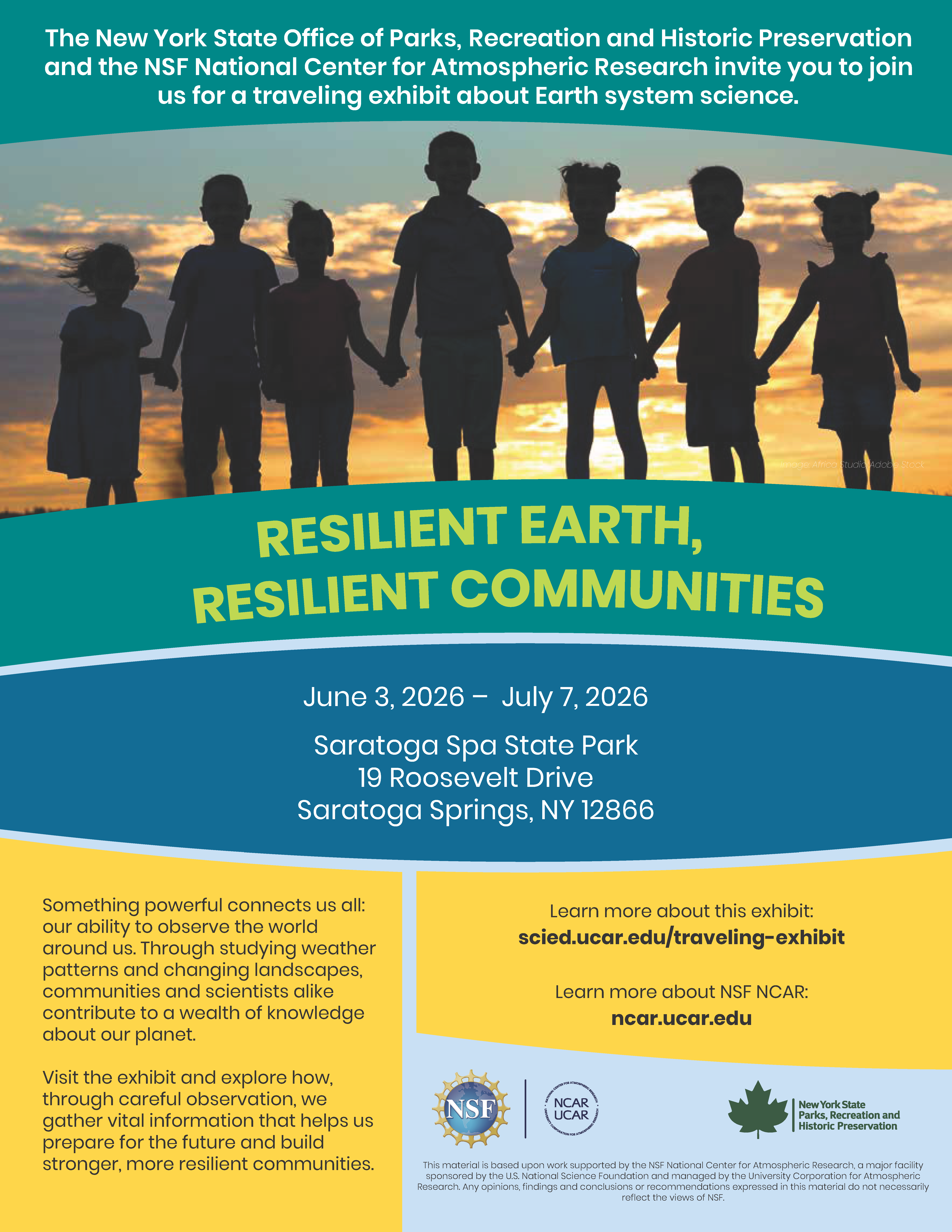 Resilient Earth Resilient Communities exhibit on display at Saratoga Spa June 3 - July 7