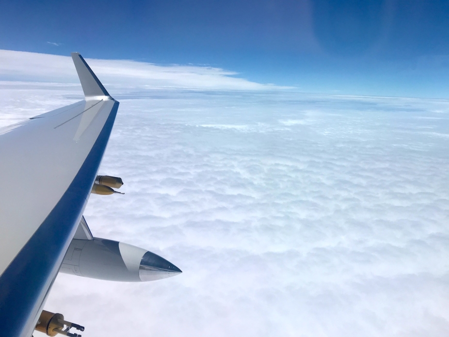 The NSF-NCAR Gulfstream V flies over clouds over the Southern Ocean during the SOCRATES field project.