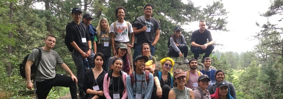 REU cohort out on a hike