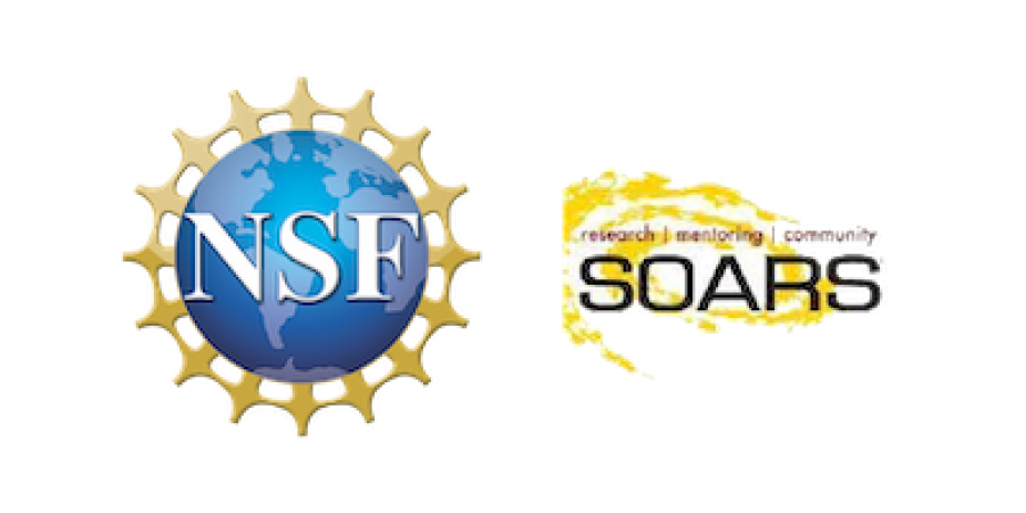 Logos for the National Science Foundation and SOARS internship program