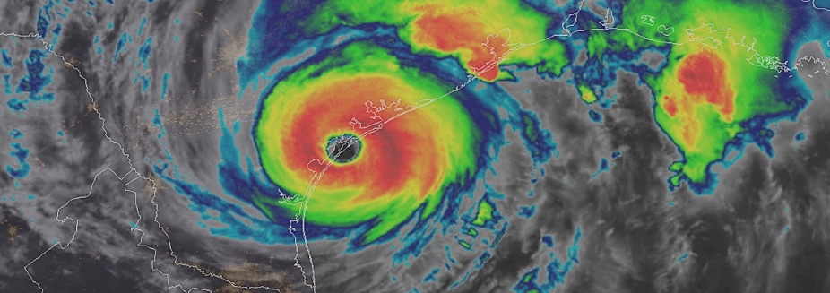 IR image of Hurricane Harvey