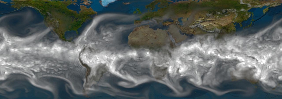 Model of water vapor in the atmosphere