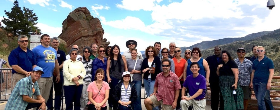 REU workshop participants on a field trip