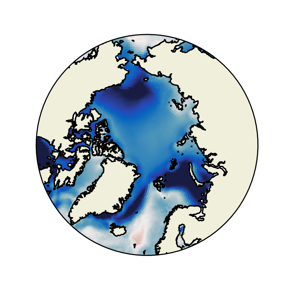 Map of the Arctic Ocean