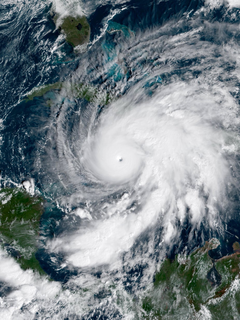 Satellite image of Hurricane Melissa 