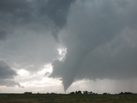 A tornado on the plains of the U.S.