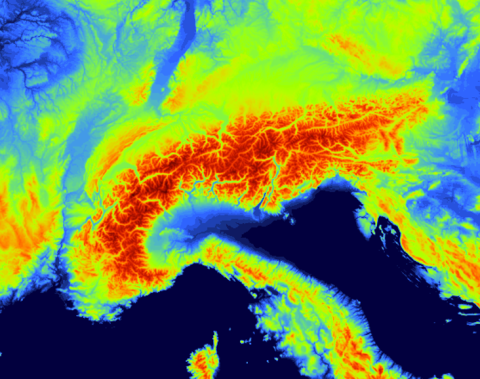 Visualization of output from a community weather model