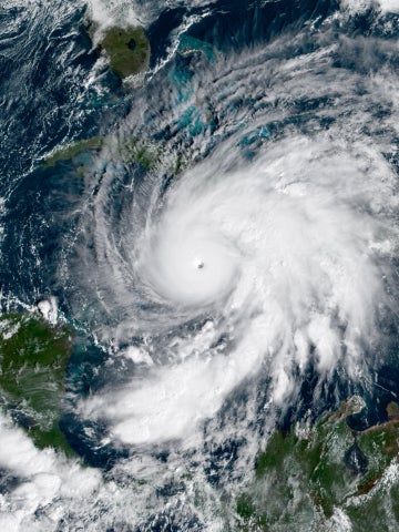 Satellite image of Hurricane Melissa 