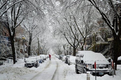 Snow covered street