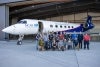 CGWavesS team standing in front of the NSF NCAR GV research aircraft